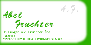 abel fruchter business card